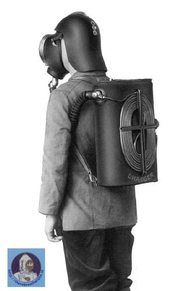 Draegerolith with helmet Therebreathersite